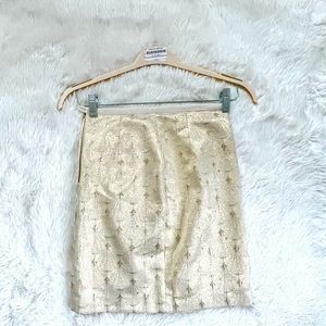 NWT. H&M. Gold foil skirt. 4.
